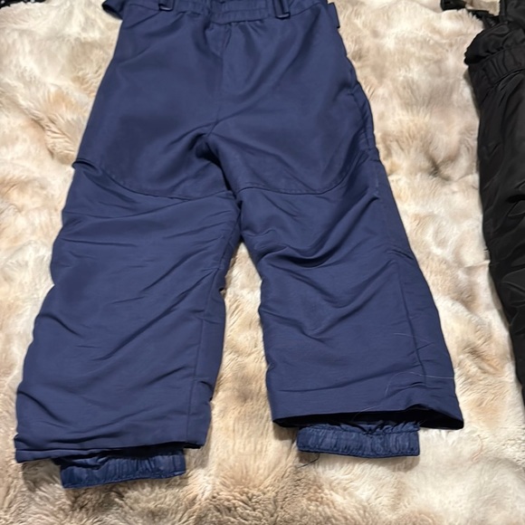 Kids' Blue and Black Snow Bibs - Picture 8 of 9